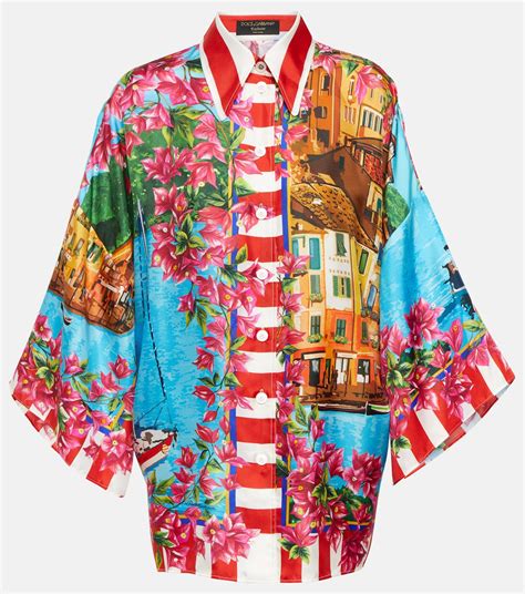 dolce gabbana silk shirt and cardigan